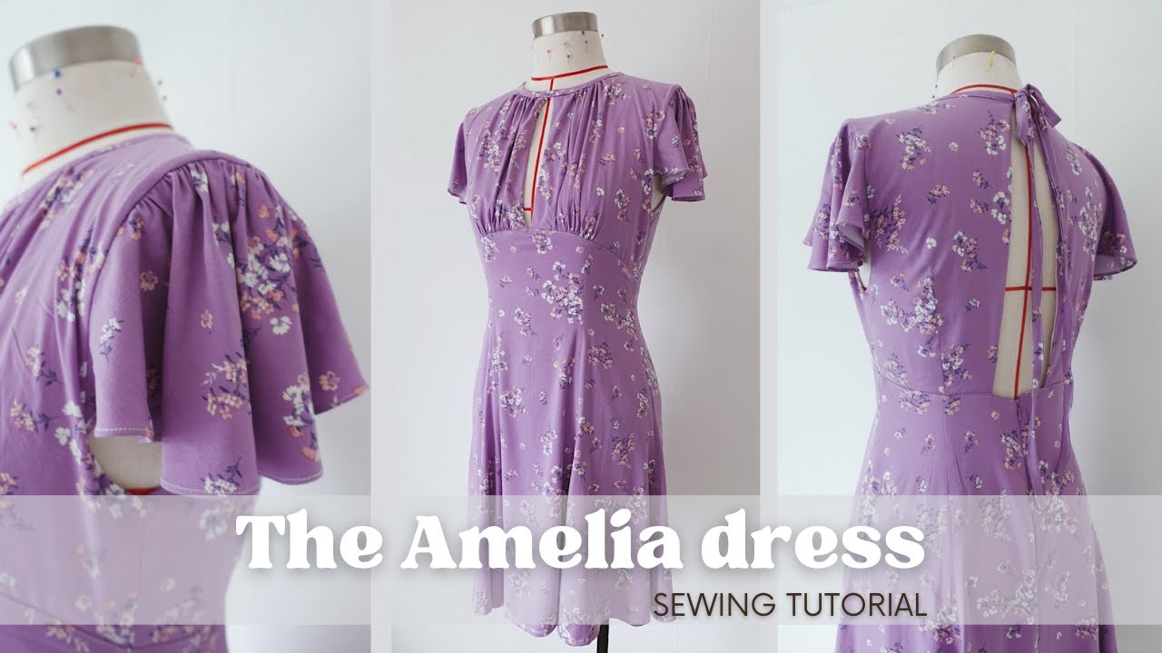 DIY vintage inspired dress sewing tutorial + FREE sewing pattern | NH Patterns Amelia dress