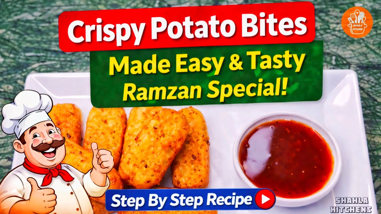 Crispy Potato Bites Made Easy & Tasty 😋 Ramzan special Ep 09 @ShahlaKitchen777 