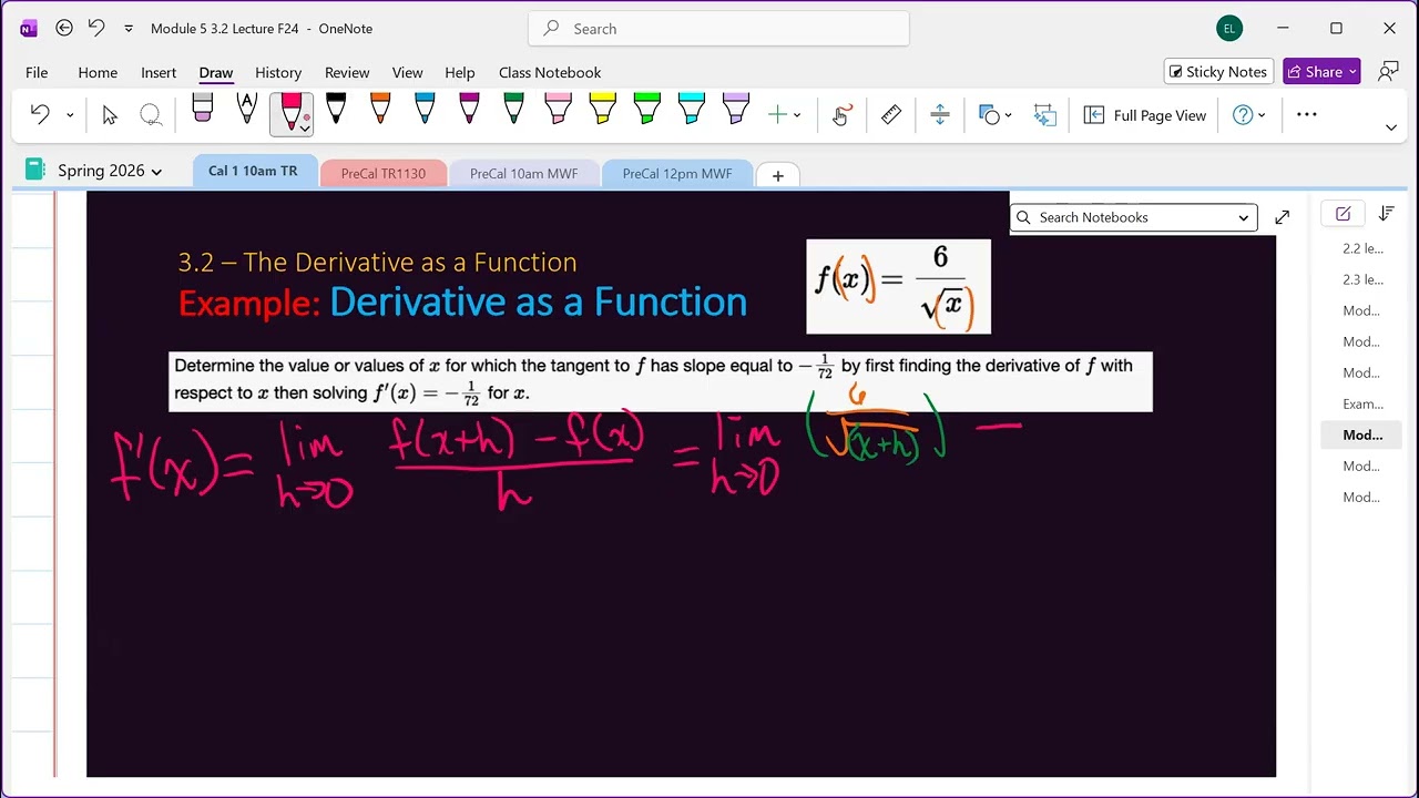 Cal 1 Section 3-2 Part 1
