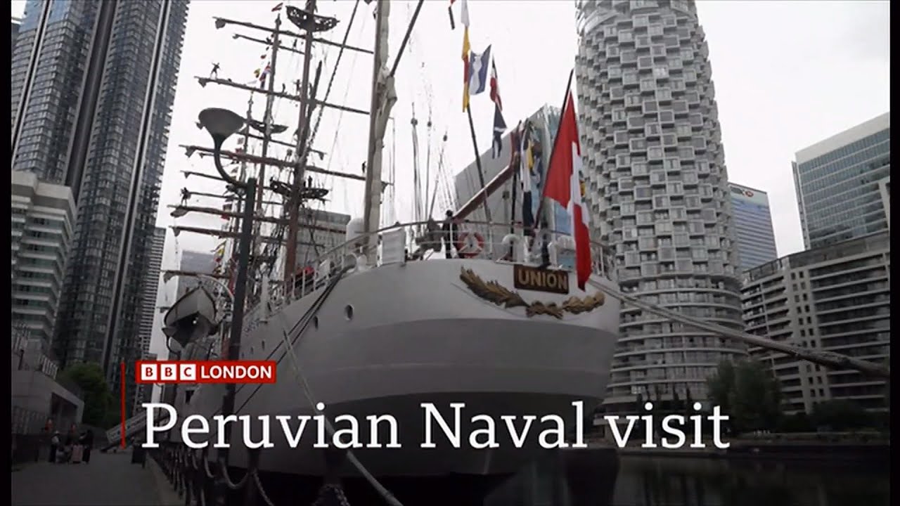 Peruvian Navy tall ship spotted on Thames near Southend for first time (London/UK) 9/July/2025