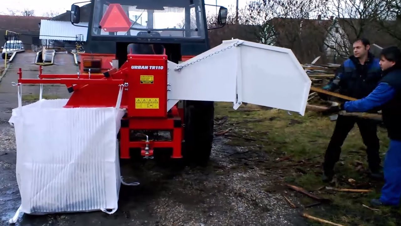 Štěpkovač za traktor URBAN TR110 s pytlovačem na Big-Bag