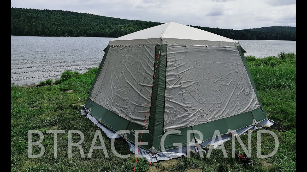 BTrace Grand - Палатка шатер кухня, экспресс-обзор (зелено-бежевая). Первые впечатления.