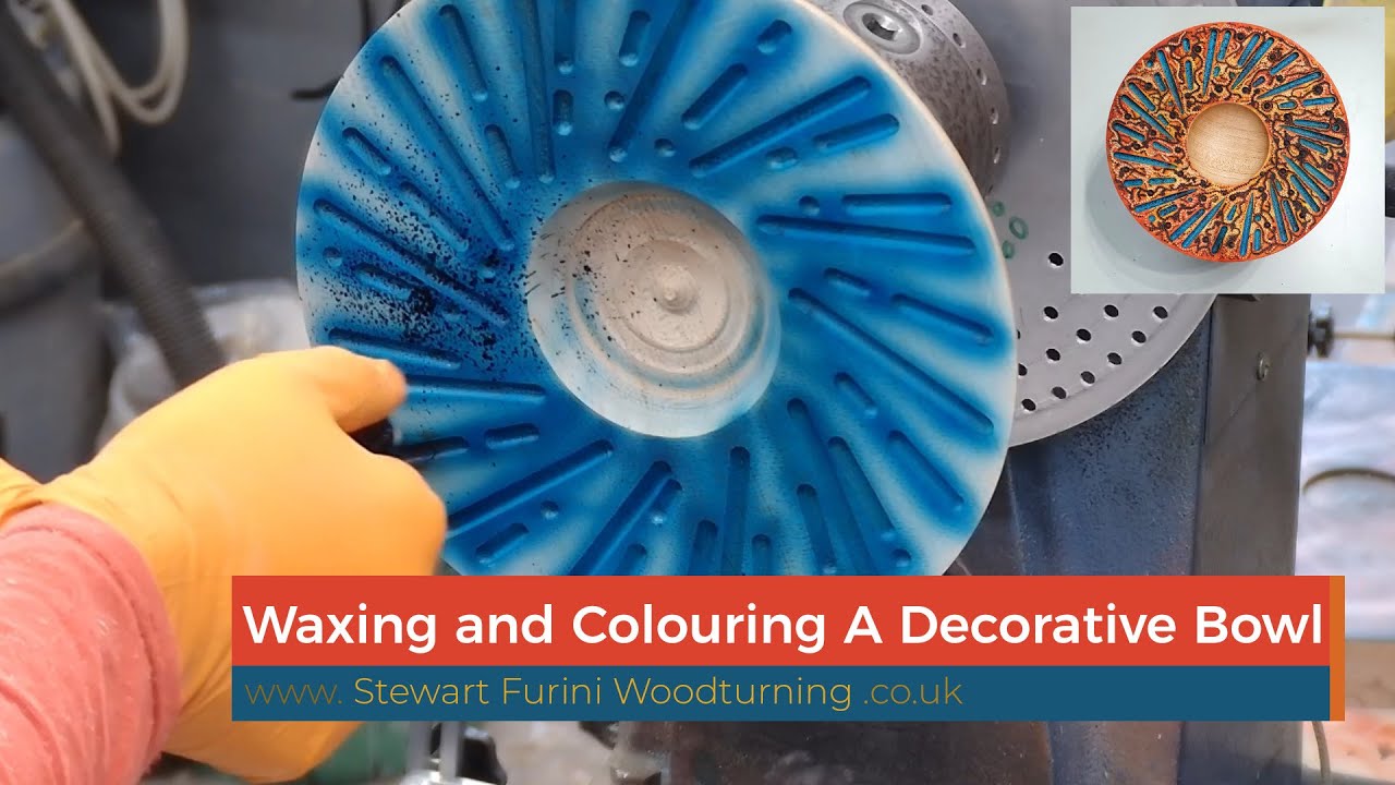 Woodturning - Waxing and Texturing A Decorative Bowl