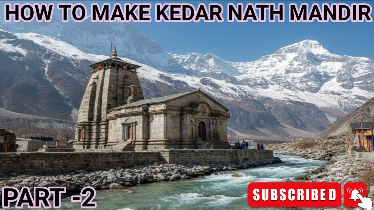 how to make kedarnath mandir model l kedarnath mandir cardboard 3d model l Kedarnath Mandir Part- 2 
