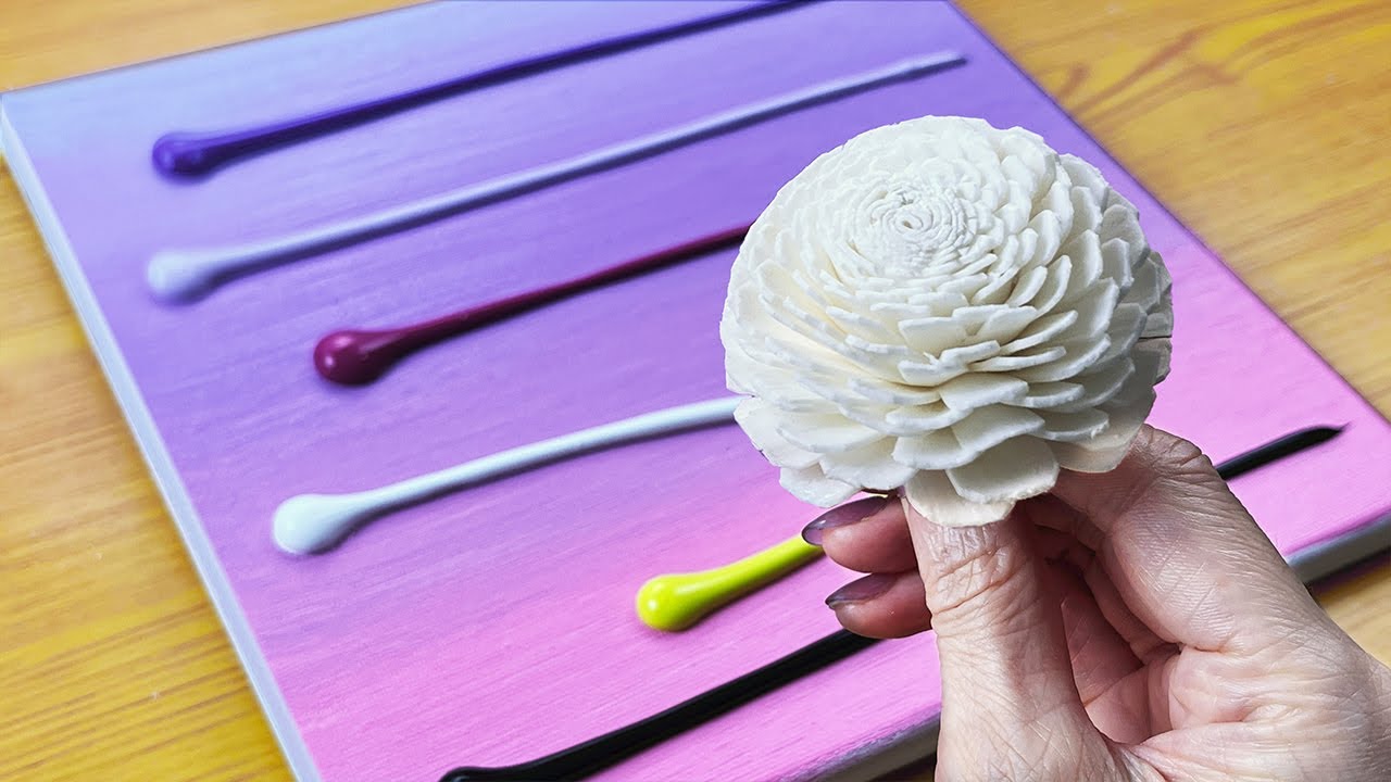 Creative Painting with a Paper Flower | Most Easy Painting Tutorial