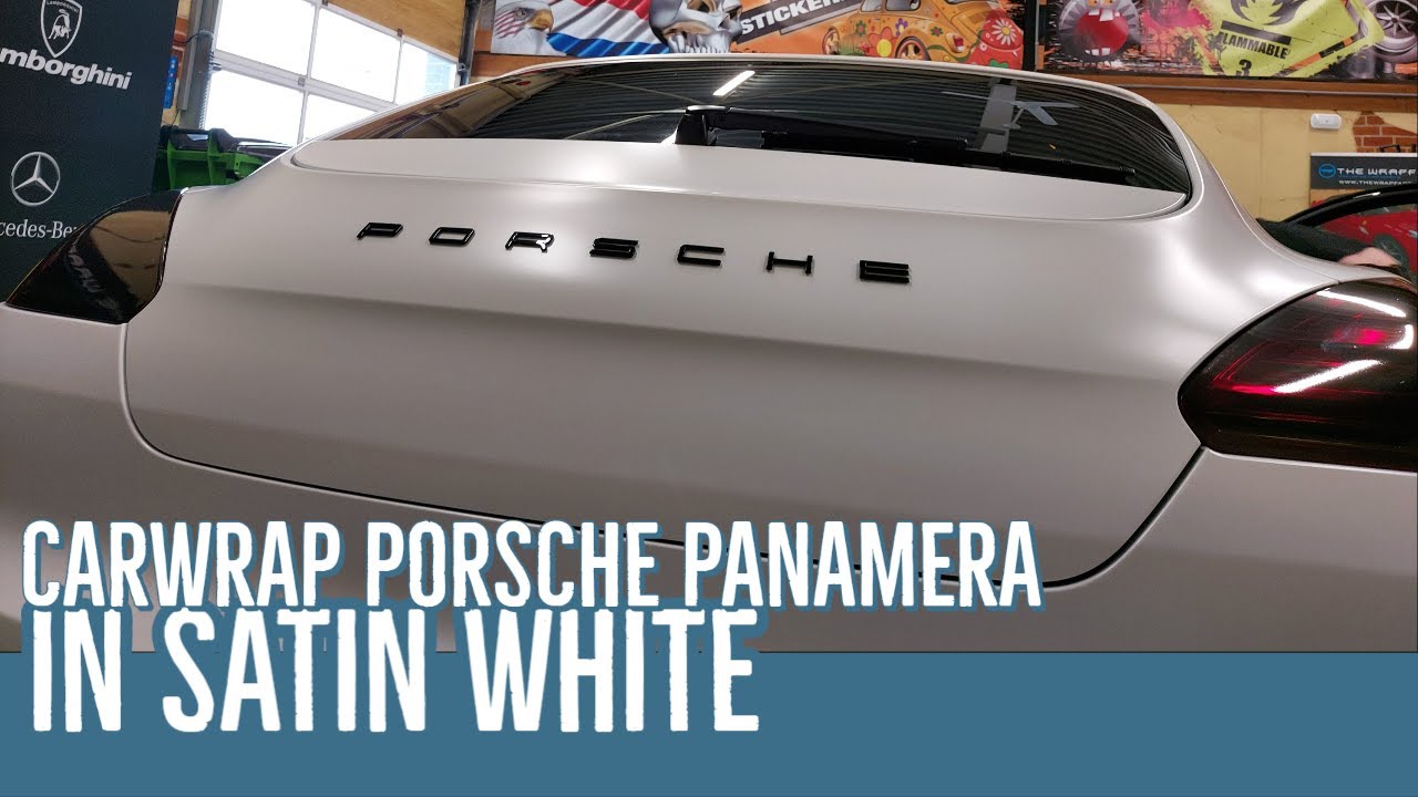 Carwrap Porsche Panamera in Avery Satin White