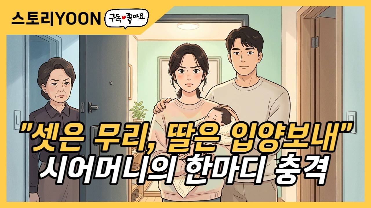 실화사연 시어머니가 “아들 둘이면 됐지, 딸은 입양 보내라”는 말에 제가 결국 집에서 내쫓았습니다