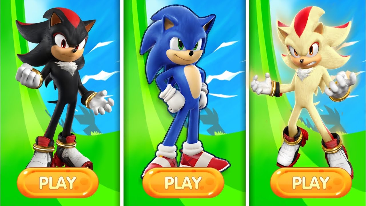 Sonic Dash - Movie Sonic Vs Movie Super Shadow Vs Movie Shadow Vs All Boss Zazz Egman-All characters