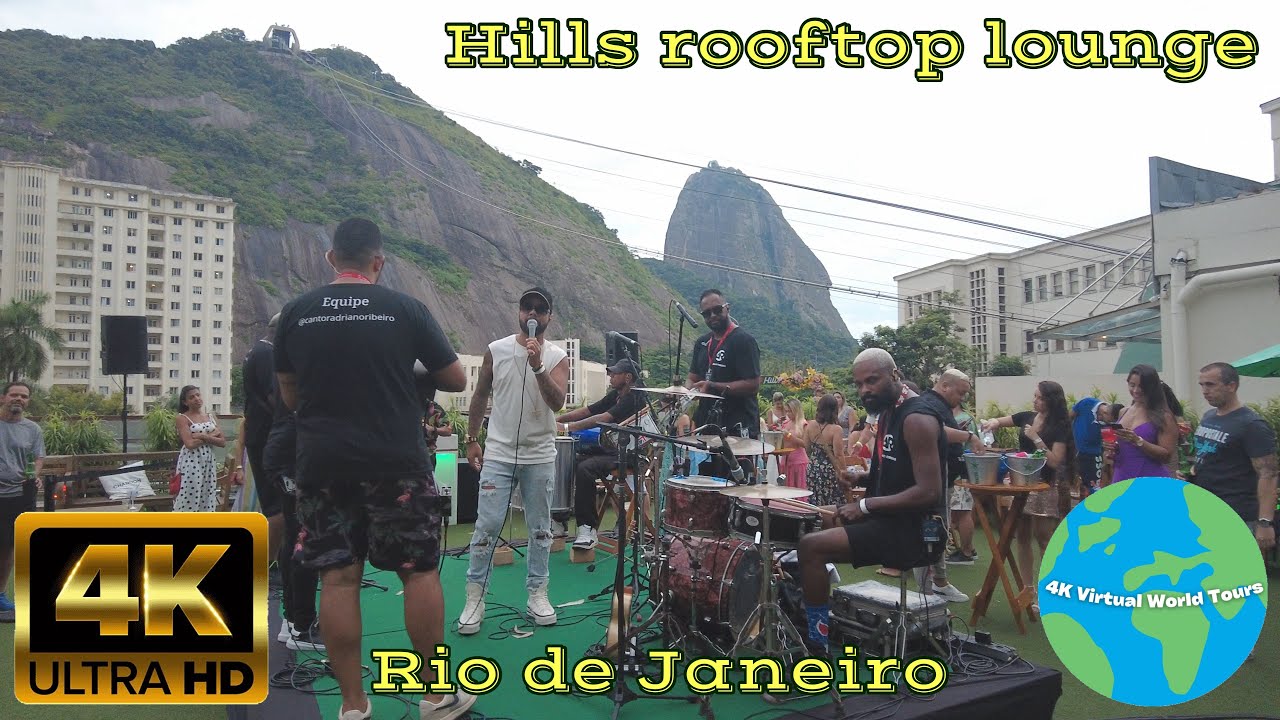 Hills rooftop bar party | CARNIVAL EDITION | Rio de Janeiro, Brasil | 4K Virtual World Tour