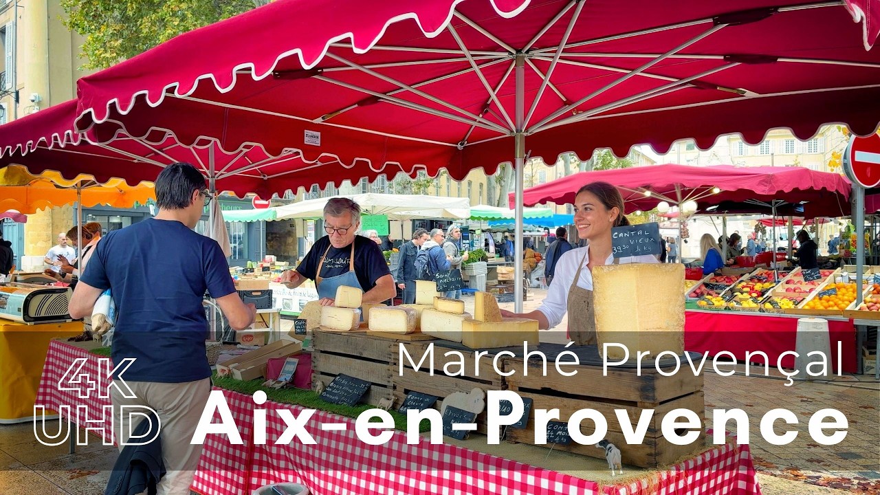 Aix-en-Provence &ndash; March&eacute; Proven&ccedil;al on Place de Verdun | 4K UHD Walking Tour