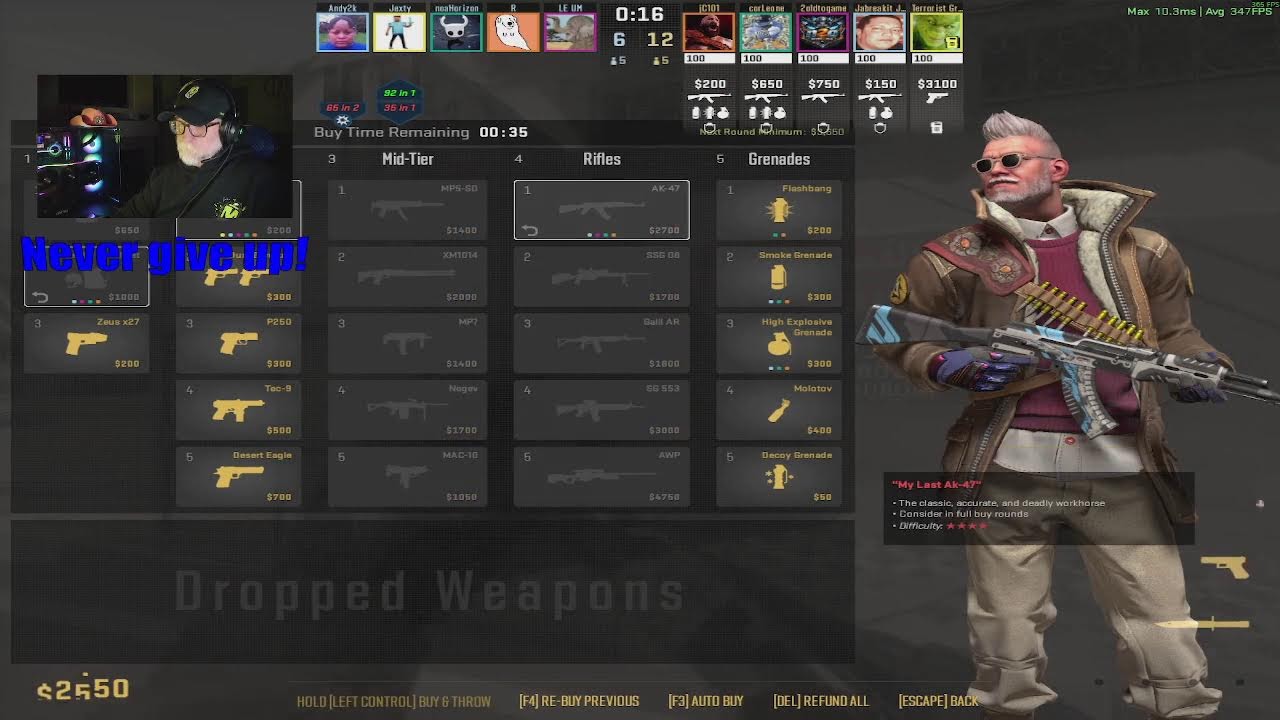 58 yr old playing Sunday CS!!! (Twitch PARTNER PUSH)