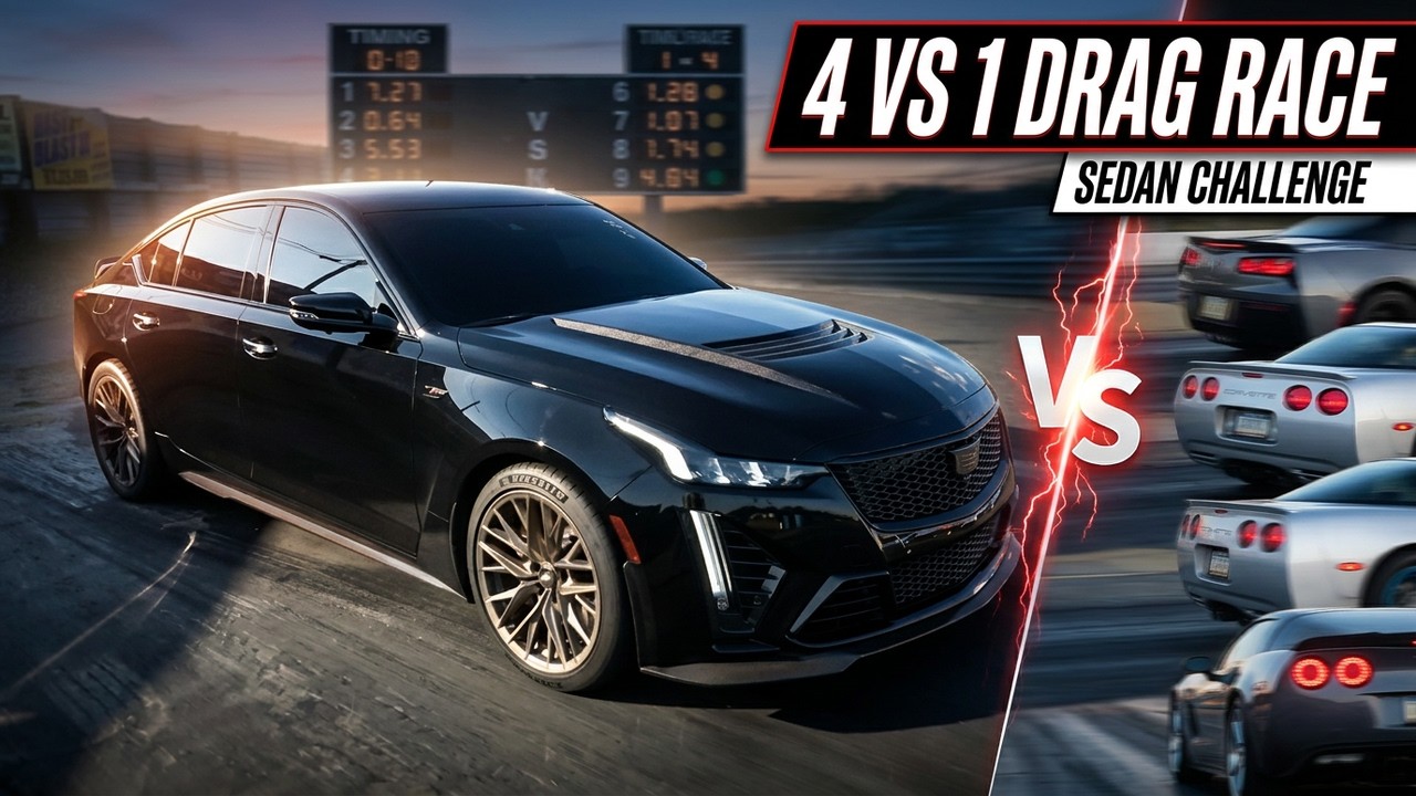 CT5-V Blackwing Takes on Multiple Corvettes | Drag Strip Results