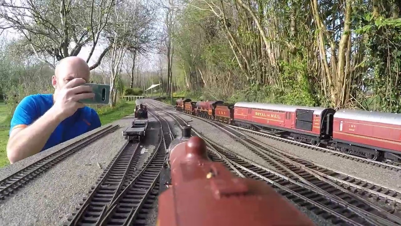 LMS Midland Compound - Drivers Eye View of the Garden Railway from a GoPro