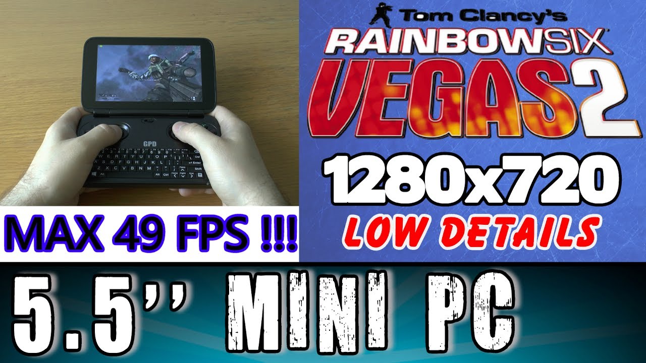 5.5'' GPD Win Rainbow Six Vegas 2 (PC) Intel x7 Z8700 HD Graphics Handheld Gaming Mini PC