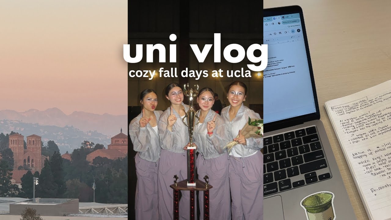 COZY FALL VLOG AT UCLA 🍁 1st place at dance comp, friendsgiving, apt cafe, wicked screening, karaoke