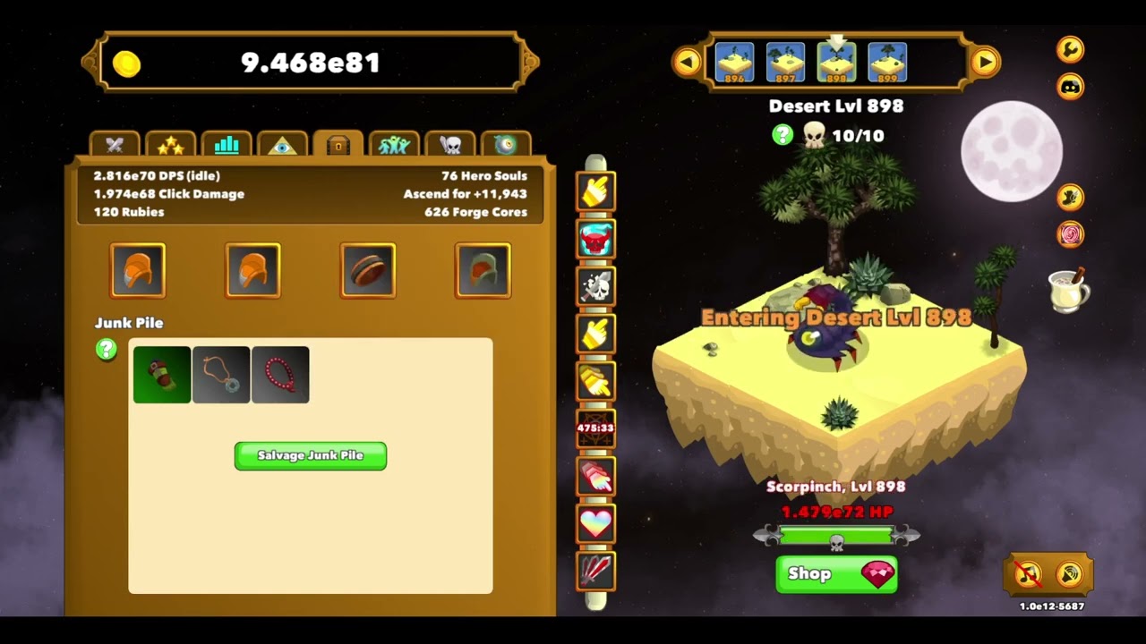 Clicker Heroes New Idle Ancient and Relics + weird DPS glitch?