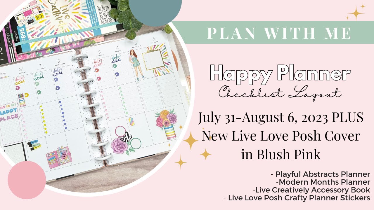 Plan With Me - Happy Planner Checklist Layout | Social Media | Live Love Posh Snap Cover