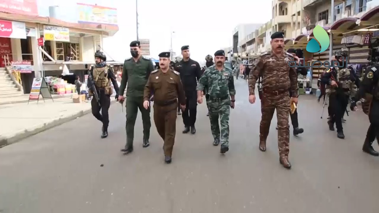 قائد شرطة نينوى يتجول في سوق موصل الجديدة بالجانب الايمن للاطلاع على الاوضاع الامنية