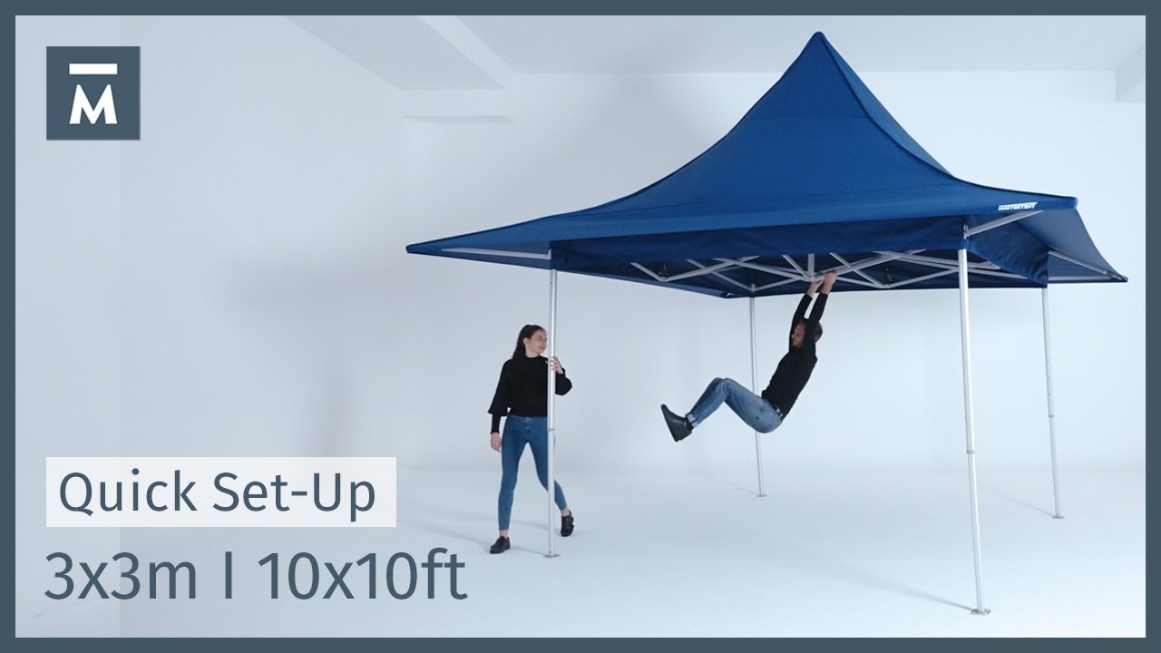 How to Set up a 3x3 m Gazebo With Awnings in 60 Seconds | Mastertent&reg;