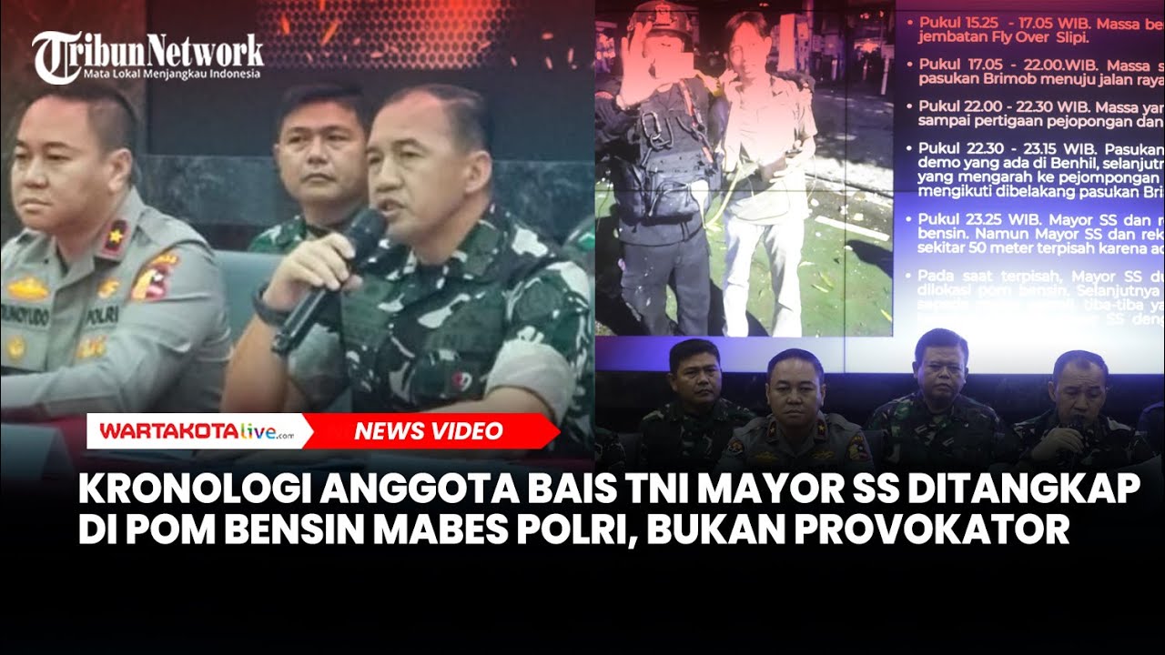 Kronologi Anggota Bais TNI Mayor SS Ditangkap di Pom Bensin Mabes Polri, Bukan Provokator Demo