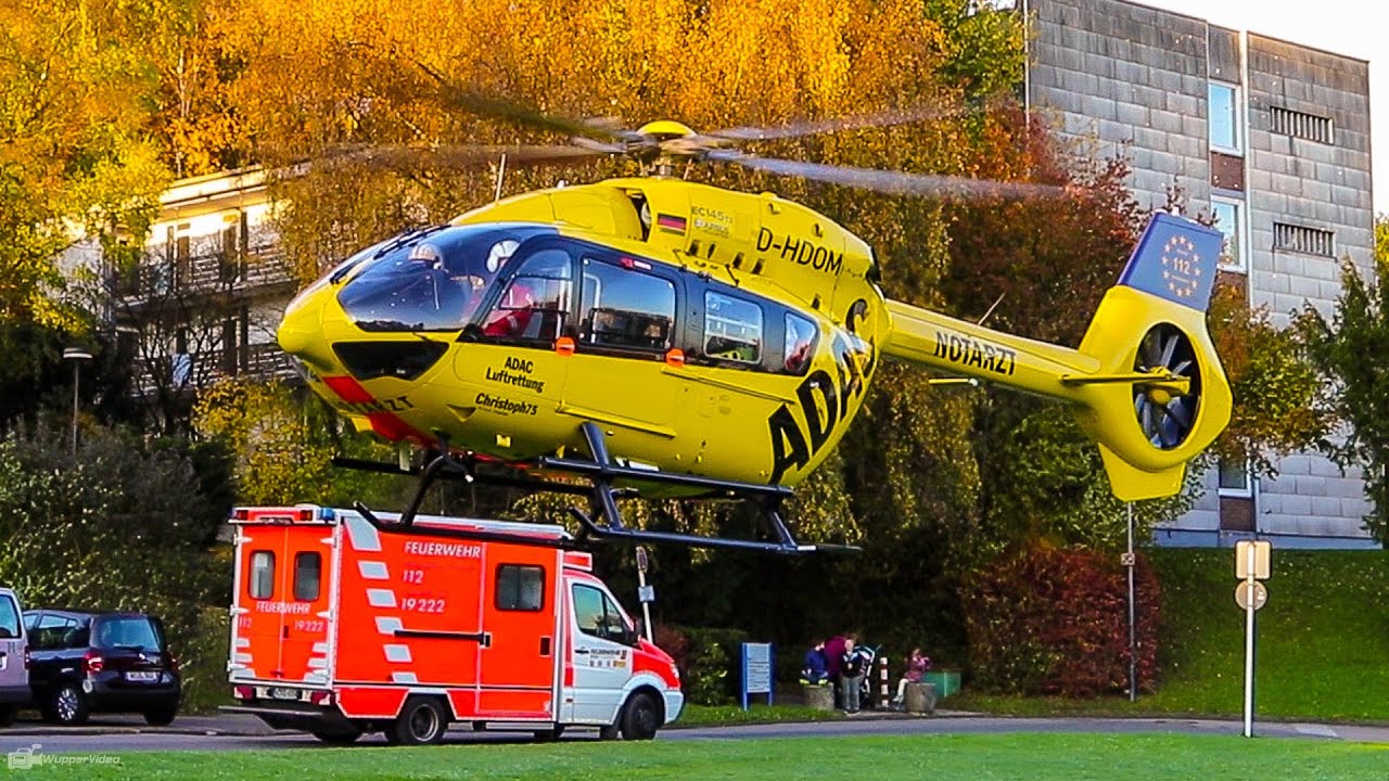 ADAC-Hubschrauber Start Christoph 75 D-HDOM | Multikamera