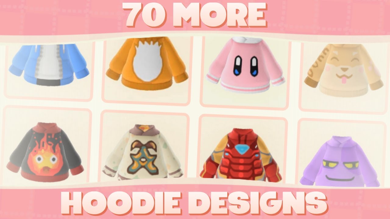 70 More Custom Hoodie Designs For Animal Crossing New Horizons!