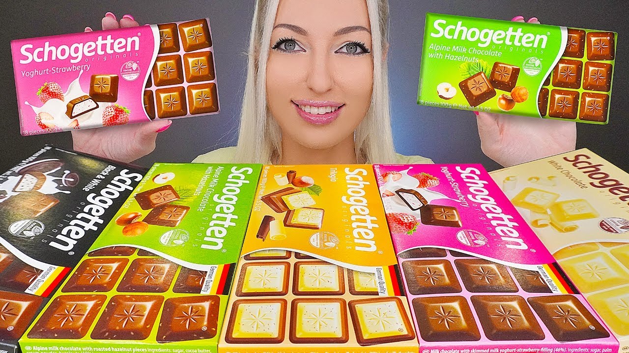 ASMR EATING GERMAN CHOCOLATE, CANDY BARS, SWEET FOOD, 초코 바, 디저트 (DESSERT) MUKBANG 먹방