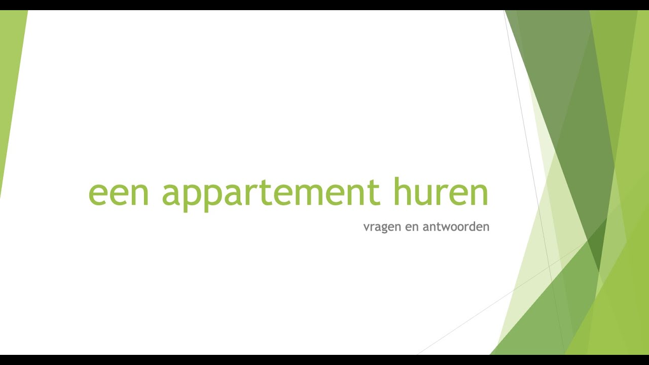 een appartement huren - vragen en antwoorden NT2 - A2 #leernederlands #nt2 #nederlands #learndutch