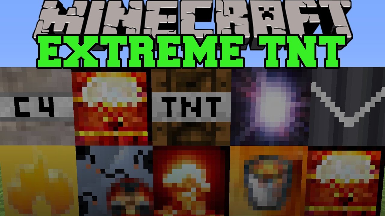 Minecraft: EXTREME TNT (SUPERNOVA, HYDROGEN BOMB, & MORE EXPLOSIVES!) Mod Showcase