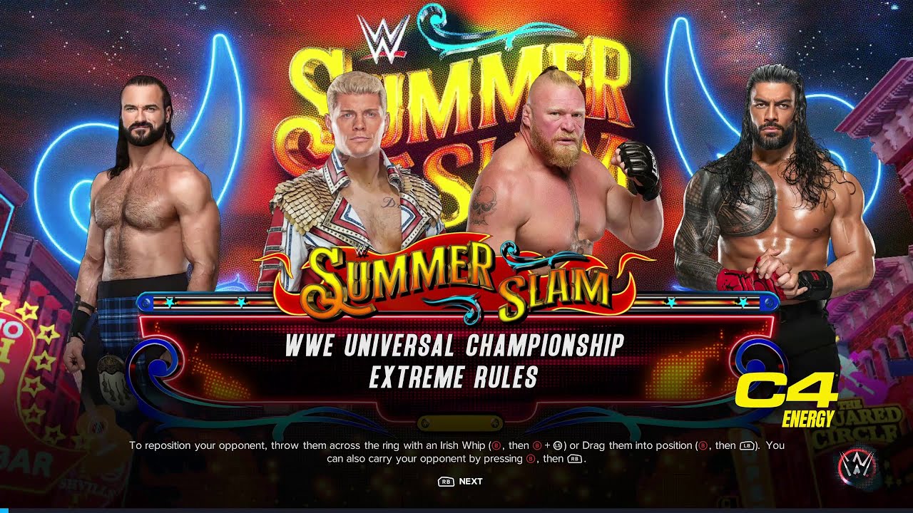 WWE 2K23 Drew Mcintyre Vs Roman Reigns Vs Cody Rhodes Vs Brock Lesnar
