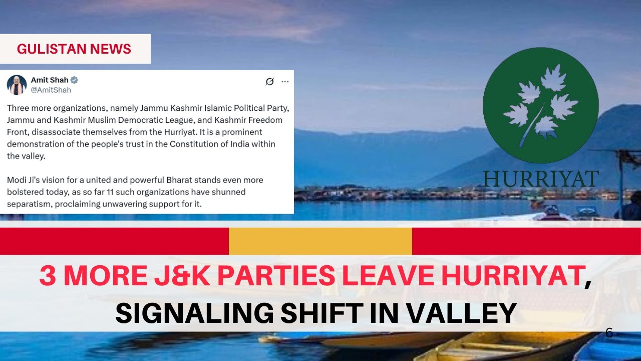 Kashmiri Separatist Organizations Renounce Hurriyat Conference and Embrace Indian Constitution