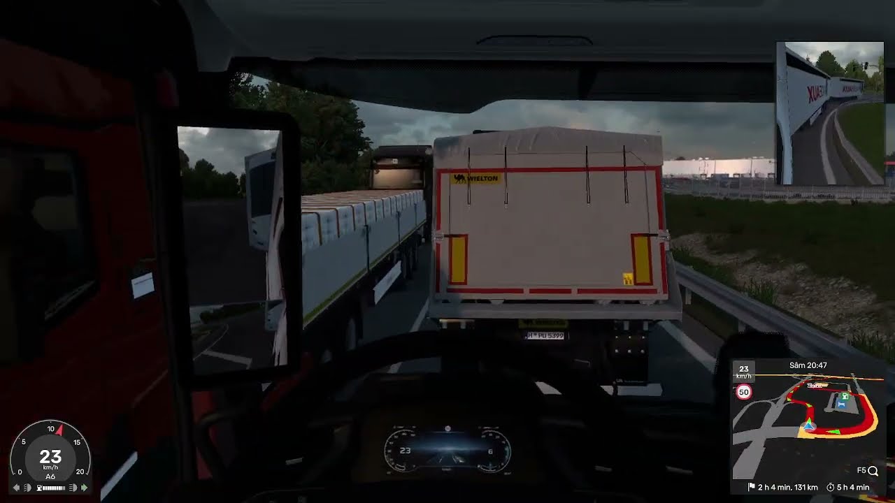 Atentie politia cu radar pe autostrada!ETS2