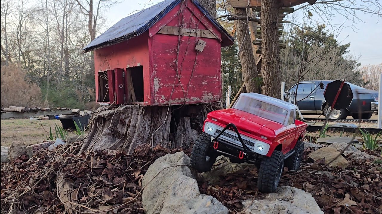 CROSS RC AT-4 EMO Custom 66 Chevy C10 Project 1st run.