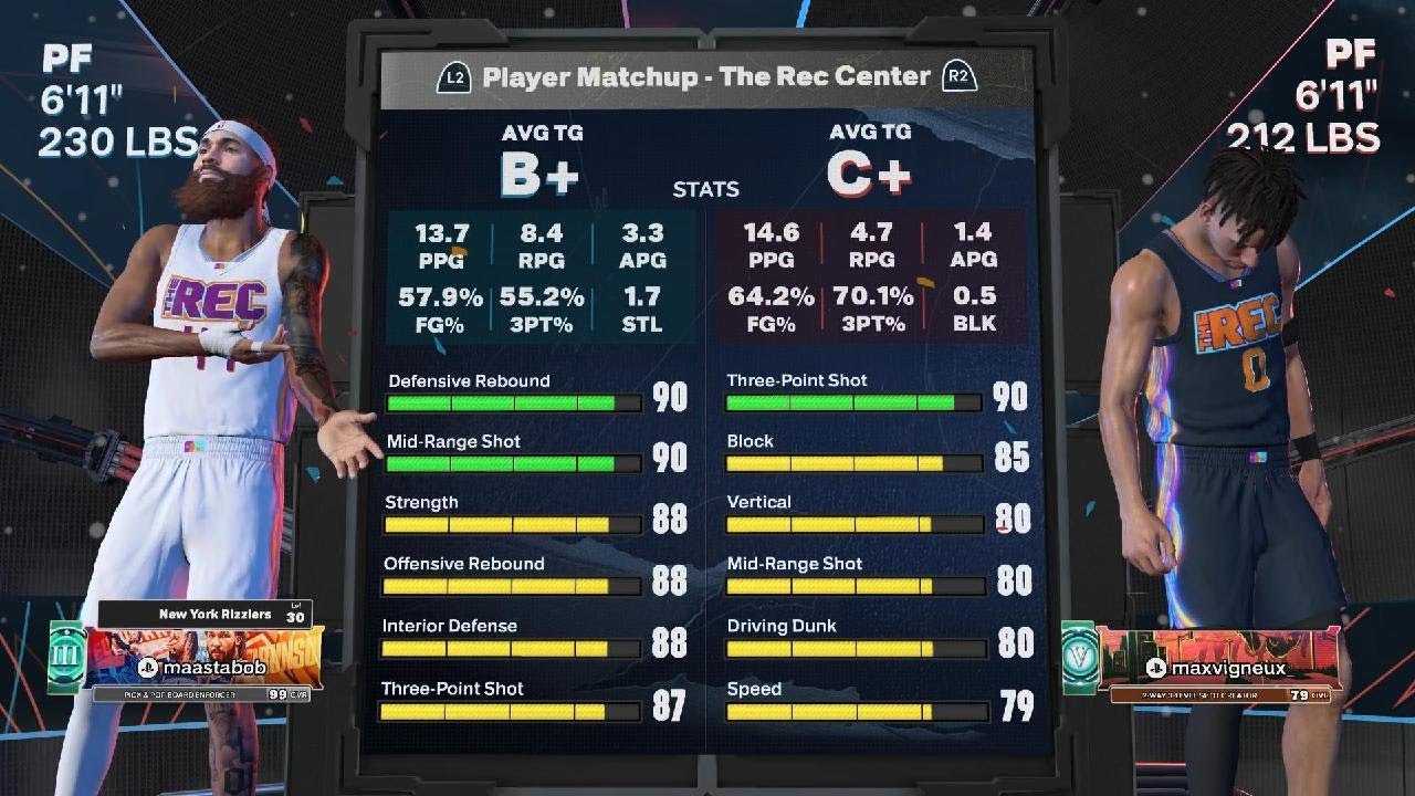 NBA 2K26- REC: first game of the season