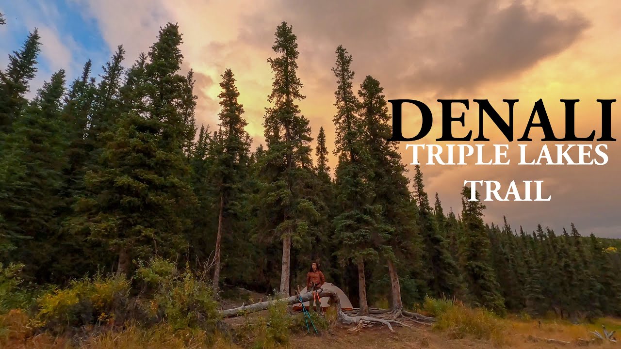 Backpacking DENALI with PEAK FOLIAGE | Unit 1 TRIPLE LAKES TRAIL | Virtual Hiking | ALASKA