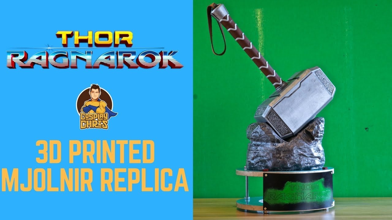Thor Ragnarok: 3D Printed Mjolnir Replica- Chris' Custom Collectables!