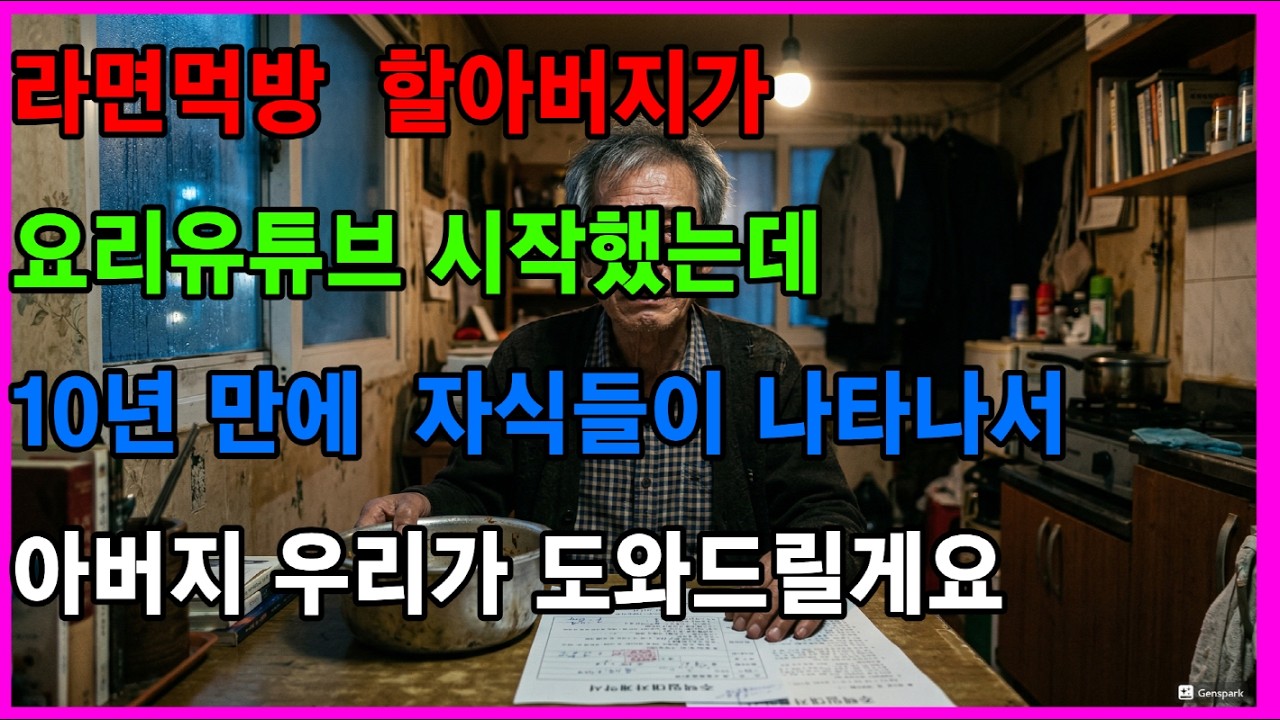 혼자 라면 먹던 할아버지가 구독자 3만 명 되자 자식들이 줄 서서.. 아버지 돈 관리 저희가 할게요