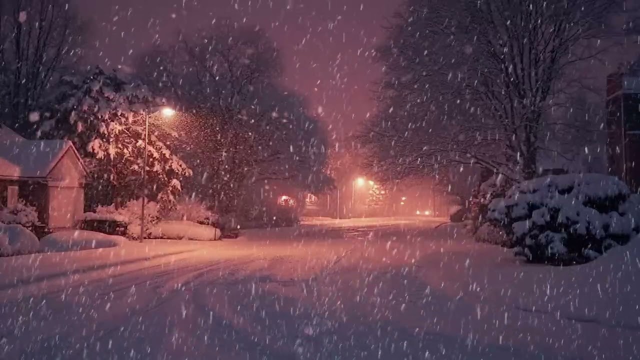 A Town Left to Snow and Stillness in the First Light of Winter
