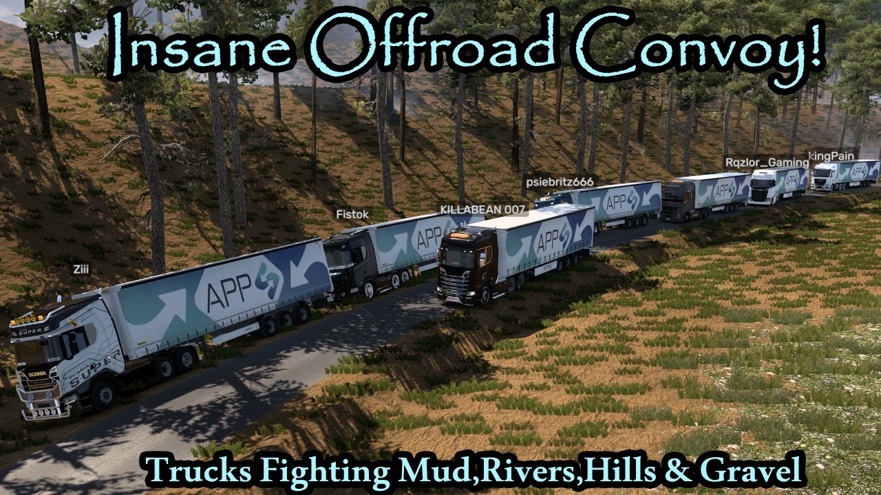 INSANE ETS2 Convoy! 780HP Volvo DESTROYS Scania Drivers on Deadly Gravel Hills😱.#ets2 #truck #gaming