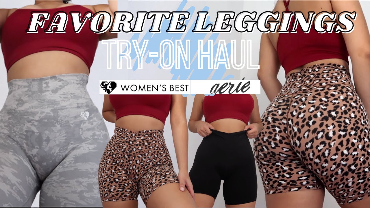 CURRENT FAVORITE GYM LEGGINGS + Try On Haul | MY TOP 3 FAVES | aerie, womens best