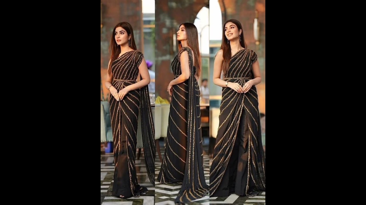 Latest party wear saree design//diy saree design//designer saree 2025//#babar#vlogs#horts