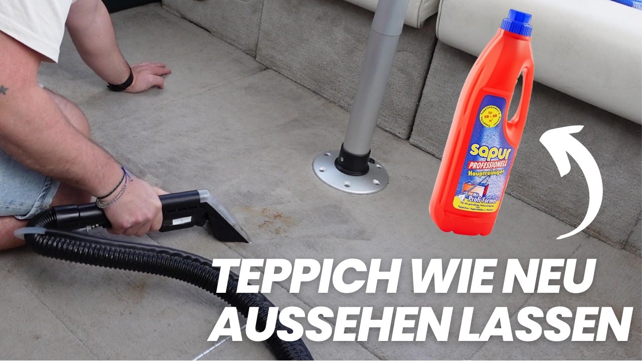 Teppichreinigung mit dem Teppichreiniger von DM | Teppich vom Boot professionell reinigen