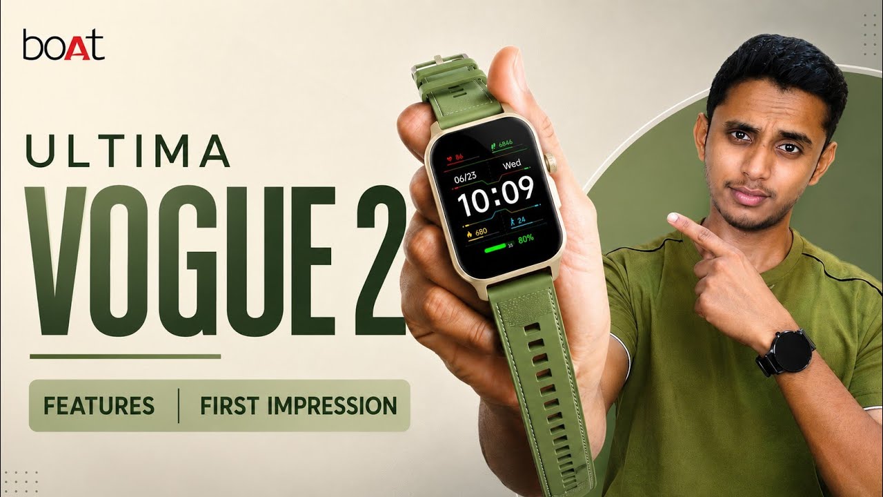 Boat Ultima Vogue 2 India's First AMOLED Display Type-C Charging Smartwatch ⚡ Features and Overview