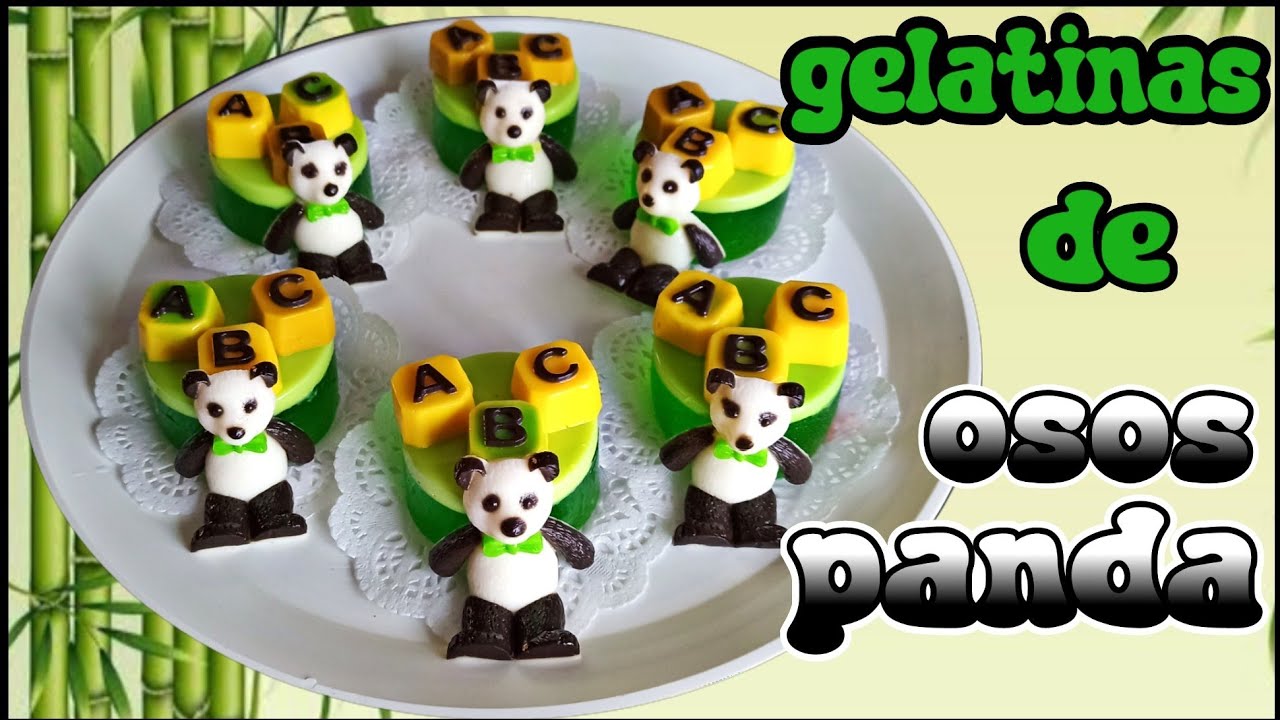 Gelatinas para baby shower / Gelatinas de osos panda