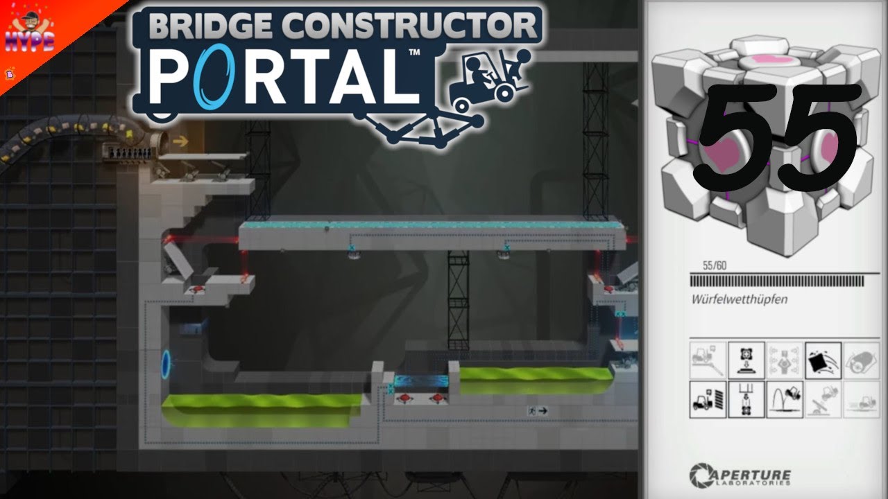 Bridge Constructor Portal 🌉 [55] ★ Würfelwetthüpfen