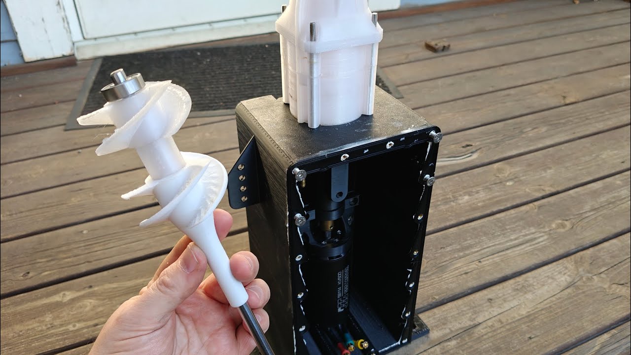 E5: water jet boat - 3D printed electric jet outboard build update