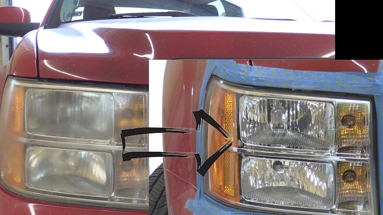 2008-2012 GMC Chevrolet Truck Headlight restore technique for dull or foggy lights.