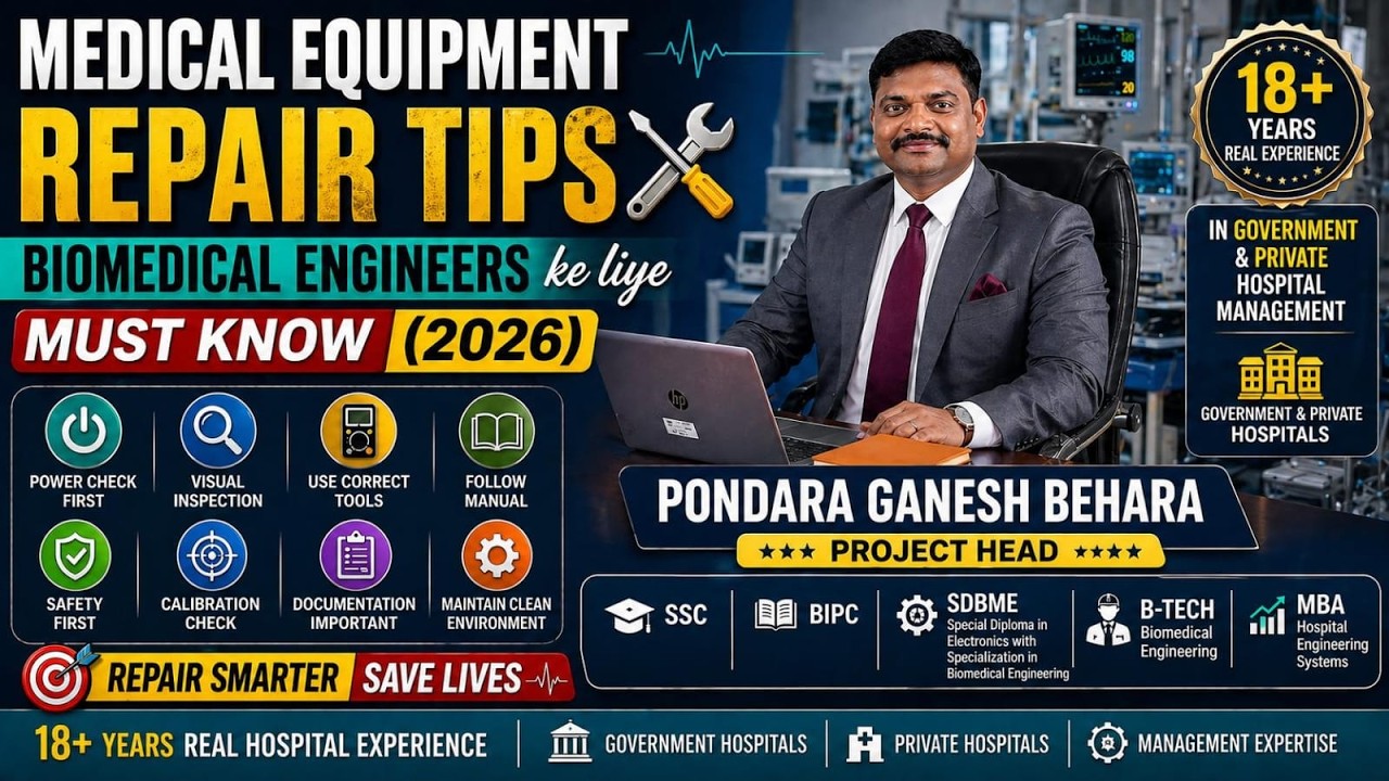 Medical Equipment Repair Tips 🔧 |Biomedical Engineers keliye Must Know (2026) | 18+ Years Experience