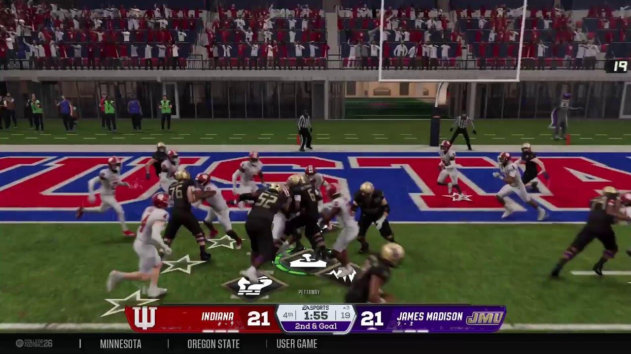 College Football 26 James MadisonYr 1 DYNASTY  vs Indiana #collegefootball26 #kcalexander #jamesmad
