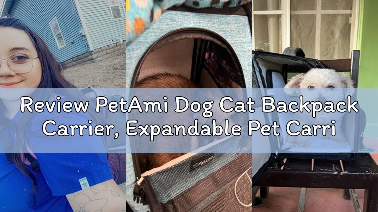 Review PetAmi Dog Cat Backpack Carrier, Expandable Pet Carrier Backpack for Travel Hiking, Small Med